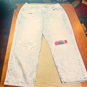 ‘90 boyfriend short 35w 20 comfort stretch waistband American eagle jeans rise